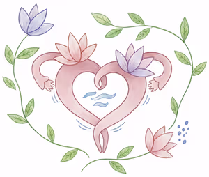 Coeur avec des fleurs